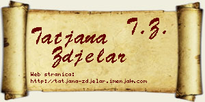 Tatjana Zdjelar vizit kartica